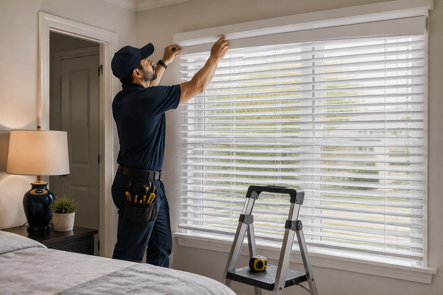 Window blinds installation